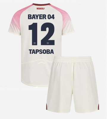 Bayer Leverkusen Edmond Tapsoba #12 Udebanetrøje Børn 2025-26 Kortærmet (+ Korte bukser)